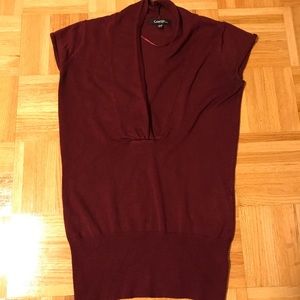 FWP: George Burgundy V-neck Sleeveless top XS